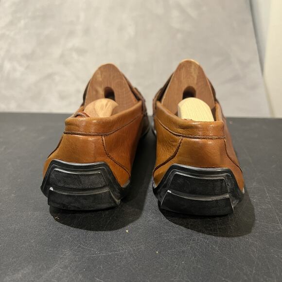 Allen Edmonds Elwood Shoes Mens Size 9 Brown Leather Driving Moc Loafers Slip On main image 4